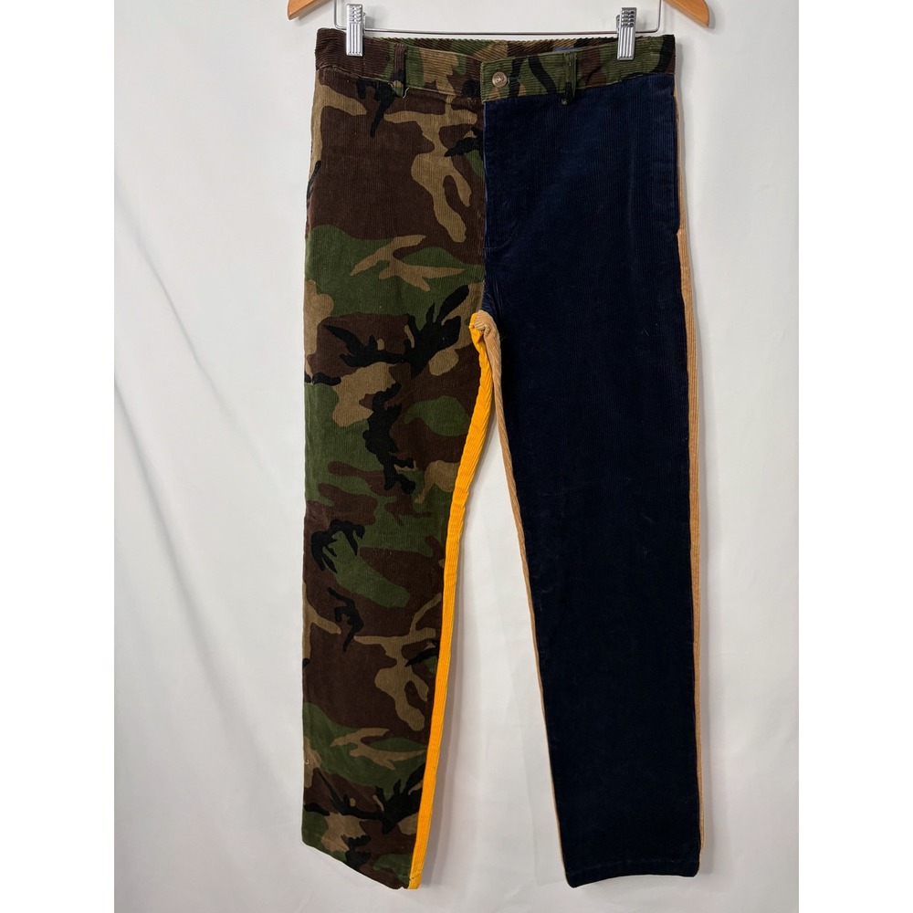Polo Ralph Lauren Kids Size 20 Corduroy Camo Colorblock Patchwork Pants 30x30
